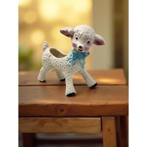 Vintage 1950s Shawnee Ceramic Baby Lamp Planter